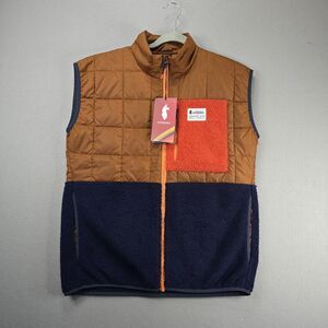 Cotopaxi Trico Hybrid Fleece Puffer Vest Mezcal Maritime Orange Blue Sz M